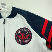 Load image into Gallery viewer, Boys Urban Supply, fleece lined zip up sweater, light marks right shoulder, FUC, size 7,