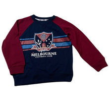 Load image into Gallery viewer, unisex AFL Official, Melbourne Demons fleece lined sweater / jumper, EUC, size 4,