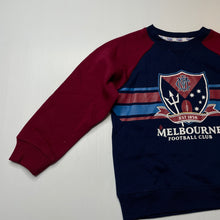 Load image into Gallery viewer, unisex AFL Official, Melbourne Demons fleece lined sweater / jumper, EUC, size 4,