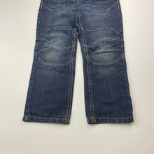 Load image into Gallery viewer, Boys H&T, dark denim jeans, adjustable, Inside leg: 41cm, FUC, size 4,