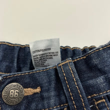 Load image into Gallery viewer, Boys H&T, dark denim jeans, adjustable, Inside leg: 41cm, FUC, size 4,