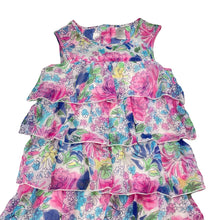Load image into Gallery viewer, Girls Target, lined lightweight floral tiered dress, GUC, size 6, L: 62cm