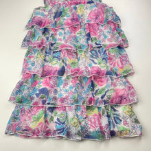 Load image into Gallery viewer, Girls Target, lined lightweight floral tiered dress, GUC, size 6, L: 62cm
