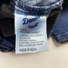 Load image into Gallery viewer, Boys 1964 Denim Co, blue stretch denim jeans, adjustable, Inside leg: 44cm, GUC, size 4,