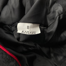 Load image into Gallery viewer, Girls KIBABI, lined black jacket, armpit to armpit: 34cm, shoudler to cuff: 39cm, EUC, size 5-6,