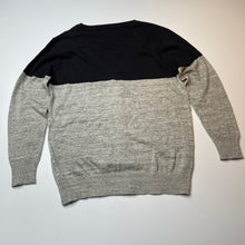 Load image into Gallery viewer, Boys Pumpkin Patch, grey & black knitted cotton cardigan / sweater, EUC, size 10,