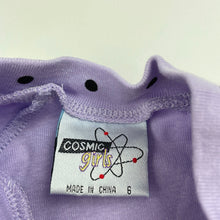 Load image into Gallery viewer, Girls COSMIC girls, purple cotton long sleeve top, FUC, size 6,