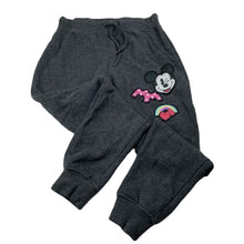 Load image into Gallery viewer, Girls Disney, Mickey/Minnie fleece lined track pants, Inside leg: 52cm, GUC, size 8,
