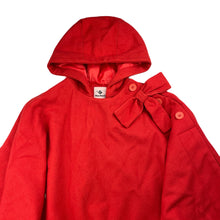 Load image into Gallery viewer, Girls Mini Peace, lined wool blend poncho jacket, small marks, FUC, size 8,