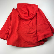 Load image into Gallery viewer, Girls Mini Peace, lined wool blend poncho jacket, small marks, FUC, size 8,