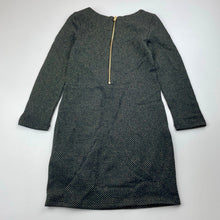 Load image into Gallery viewer, Girls H&M, black & metallic gold long sleeve dress, EUC, size 5-6, L: 60cm