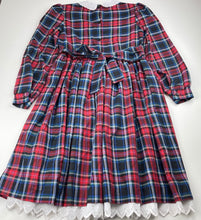 Load image into Gallery viewer, Girls Marjory Daw, vintage gingham long sleeve dress, EUC, size 5-6, L: 77cm