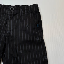 Load image into Gallery viewer, Boys Kids Stuff, striped cotton shorts, adjustable, skulls, GUC, size 4,