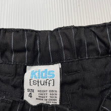 Load image into Gallery viewer, Boys Kids Stuff, striped cotton shorts, adjustable, skulls, GUC, size 4,