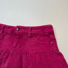 Load image into Gallery viewer, Girls Pink Sugar, pink corduroy cotton skirt, L: 25.5cm, W: 32cm across, GUC, size 8,