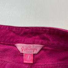 Load image into Gallery viewer, Girls Pink Sugar, pink corduroy cotton skirt, L: 25.5cm, W: 32cm across, GUC, size 8,