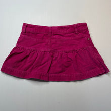 Load image into Gallery viewer, Girls Pink Sugar, pink corduroy cotton skirt, L: 25.5cm, W: 32cm across, GUC, size 8,
