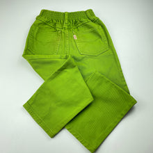 Load image into Gallery viewer, Boys Adams, green denim pants, elasticated, Inside leg: 42,5cm, GUC, size 6,