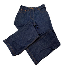 Load image into Gallery viewer, unisex Fred Bare, dark denim jeans, elasticated, Inside leg: 49cm, EUC, size 4,