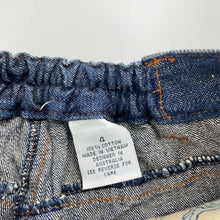 Load image into Gallery viewer, unisex Fred Bare, dark denim jeans, elasticated, Inside leg: 49cm, EUC, size 4,