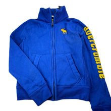 Load image into Gallery viewer, Boys Abercrombie Kids, soft feel fleece lined zip up sweater, armpit to armpit: 43cm, shoulder to cuff: 59.5cm, EUC, size 12-13,