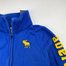 Load image into Gallery viewer, Boys Abercrombie Kids, soft feel fleece lined zip up sweater, armpit to armpit: 43cm, shoulder to cuff: 59.5cm, EUC, size 12-13,