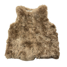 Load image into Gallery viewer, Girls Country Road, cotton lined faux fur / vest / jacket, 3 hook fasten, EUC, size 7,