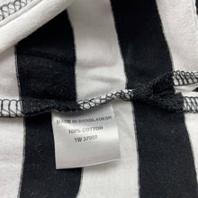 Load image into Gallery viewer, Girls GB Tee, striped soft feel cotton hooded top, discolouration front, FUC, size 8,