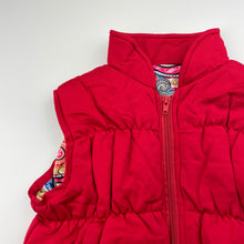 Load image into Gallery viewer, Girls red, soft feel vest, no labels, armpit to armpit: 34cm unstretched, EUC, size 6-8,