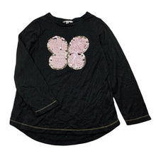 Load image into Gallery viewer, Girls Milkshake, lightweight long sleeve top, sequin butterfly, EUC, size 8,