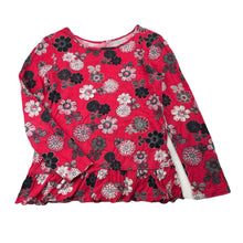 Load image into Gallery viewer, Girls floral, cotton long sleeve top, wash fade, FUC, size 6,