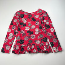 Load image into Gallery viewer, Girls floral, cotton long sleeve top, wash fade, FUC, size 6,