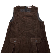 Load image into Gallery viewer, Girls Les Enphants, lined corduroy cotton dress, FUC, size 8, L: 65cm