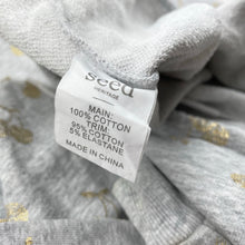 Load image into Gallery viewer, Girls Seed, grey marle cotton lightweight sweater, wash fade, FUC, size 7-8,