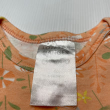 Load image into Gallery viewer, Girls 4 Baby, floral cotton bodysuit / romper, wash fade, FUC, size 00,