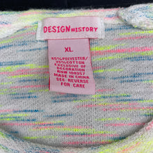 Load image into Gallery viewer, Girls DESIGN HISTORY, lightweight sweater / long sleeve top, Sz: XL, armpit to armpit: 42cm, armpit to cuff: 37cm, EUC, size 8-10,