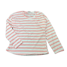 Load image into Gallery viewer, Girls Miss Understood, pink & white stripe cotton long sleeve top, GUC, size 8,