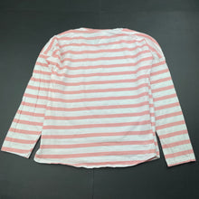 Load image into Gallery viewer, Girls Miss Understood, pink & white stripe cotton long sleeve top, GUC, size 8,
