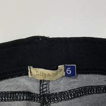 Load image into Gallery viewer, Girls Lily & Dan, black stretchy pants, elasticated, Inside leg: 50cm, EUC, size 6,