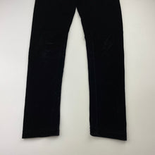 Load image into Gallery viewer, Girls All 4 Me, black velvet leggings, elasticated, Inside leg: 60cm, EUC, size 10,