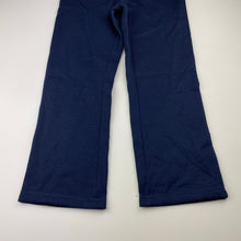 Load image into Gallery viewer, Girls H&T, navy fleece lined track pants, elasticated, Inside leg: 48.5cm, EUC, size 6,