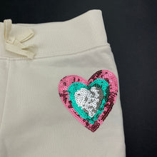 Load image into Gallery viewer, Girls cream, fleece lined track pants, elasticated, Inside leg: 43.5cm, EUC, size 6,