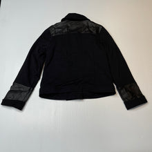 Load image into Gallery viewer, Girls DKNY, black lightweight jacket, faux leather detail, EUC, size 6,