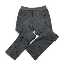 Load image into Gallery viewer, Girls Alphabet Creation, fleece lined lace trim leggings, Inside leg: 45cm, EUC, size 6,