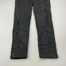 Load image into Gallery viewer, Girls Alphabet Creation, fleece lined lace trim leggings, Inside leg: 45cm, EUC, size 6,