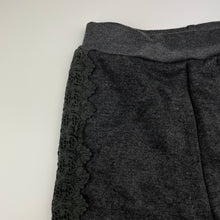 Load image into Gallery viewer, Girls Alphabet Creation, fleece lined lace trim leggings, Inside leg: 45cm, EUC, size 6,