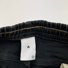 Load image into Gallery viewer, Boys Target, dark stretch denim pants, elasticated, Inside leg: 42.5cm, EUC, size 4,