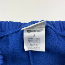 Load image into Gallery viewer, unisex B Collection, fleece lined school track pants, elasticated, Inside leg: 44cm, EUC, size 4,