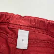 Load image into Gallery viewer, Boys Target, rust stretch denim jeans, adjustable, Inside leg: 43cm, EUC, size 4,