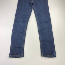 Load image into Gallery viewer, Girls Target, dark stretch denim jeans, adjustable, Inside leg: 56.5cm, GUC, size 8,